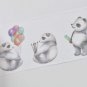 Cute Panda Bear Deco Tape Journaling Supplies Adhesive Washi Tape 40mm Wide x 5M Roll A13024