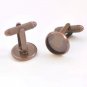 DIY Cufflink Cuff Links Blanks Set of 10 Shiny Gold / 18mm
