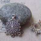 Earring Pendant Antique Silver 3 Loops Charms Set of 10 A4935