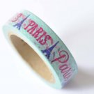 Eiffel Tower Paris Theme Washi Tape 15mm Wide x 10M Roll A12431