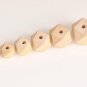 Faceted Geometric Beech Wood Beads Wooden Findings 10mm to 30mm 25mm / 50 pcs
