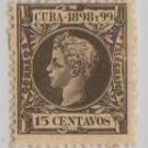 Cuba 1898-1899 15 centavos stamp