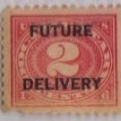 Documentary tax stamp 2 cent Future Delivery overprint