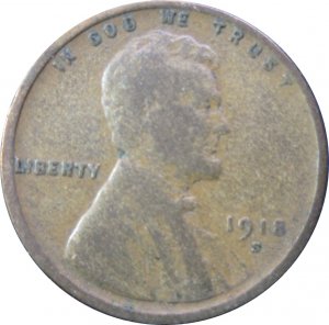 1918 S Lincoln Cent