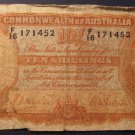 RARE.  1939-41 Sheehan/McFarlane Ten Shillings Note