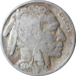 1934 D Buffalo Nickel