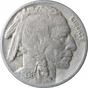 1936 D Buffalo Nickel
