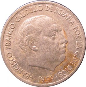 1959 Spain 10 Centimos #2