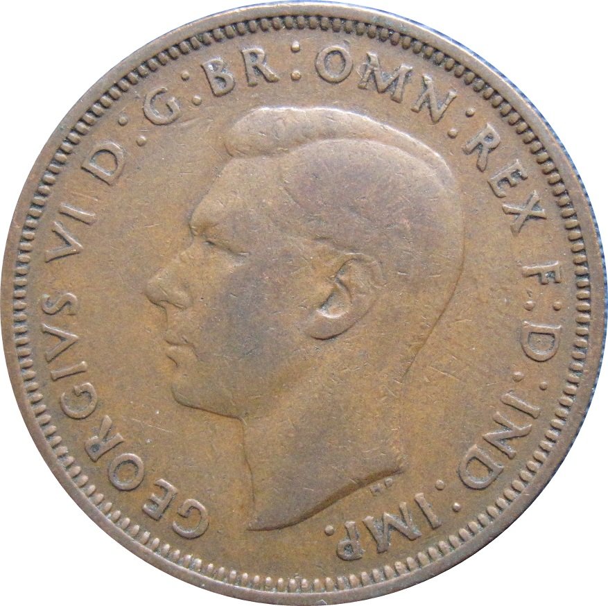 1945 Great Britain Half Penny 1945-great-britain-half-penny