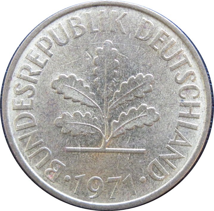 1971 D Germany 10 Pfennig