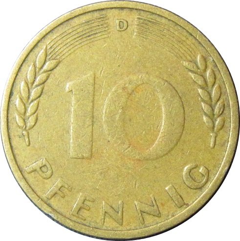 10 pfennig münze 1949 d