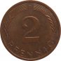 1971 D Germany 2 Pfennig