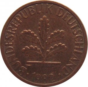 1982 D Germany 1 Pfennig