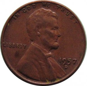 1957 D Lincoln Cent