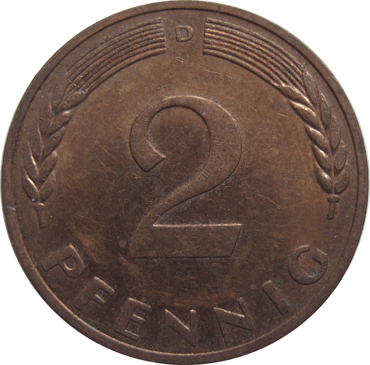 1969 D Germany 2 Pfennig