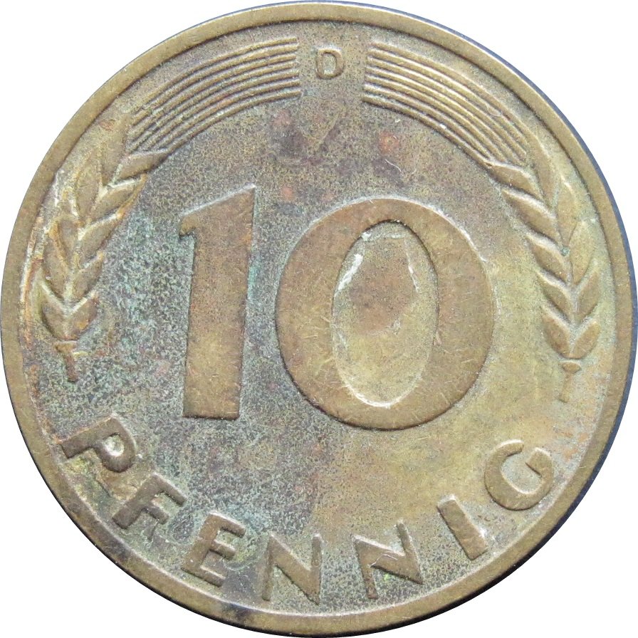 10 pfennig 1949 f bank deutscher länder wert