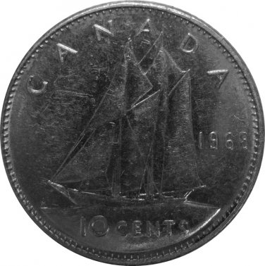 1968 Canadian Dime