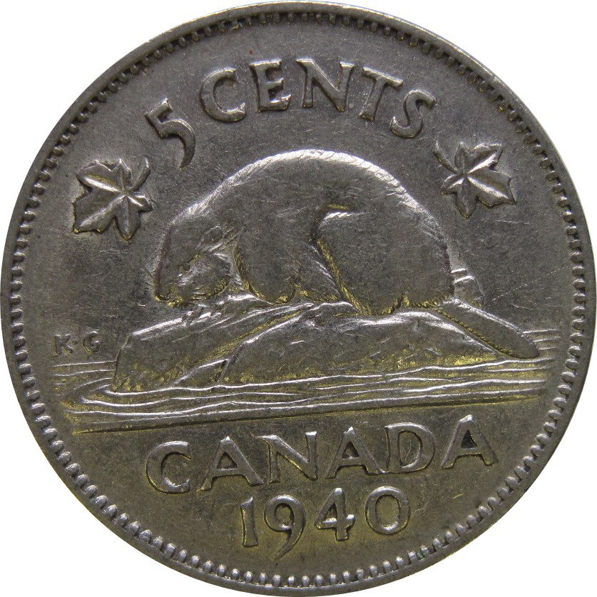 1940 Canadian 5 Cent