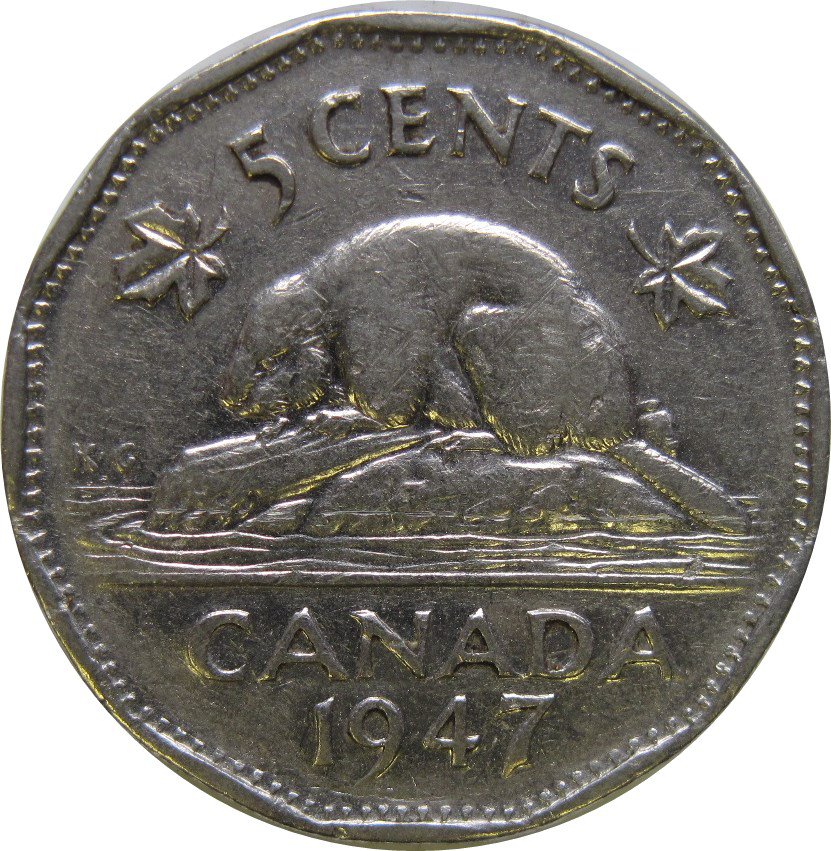 1947 Canadian 5 Cent