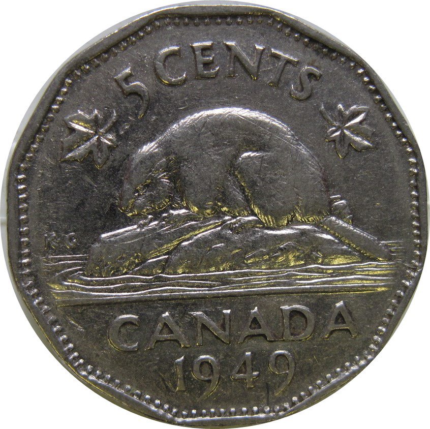 1949 Canadian 5 Cent