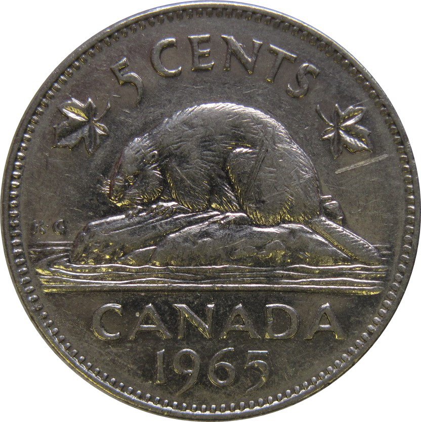1965 Canadian 5 Cent