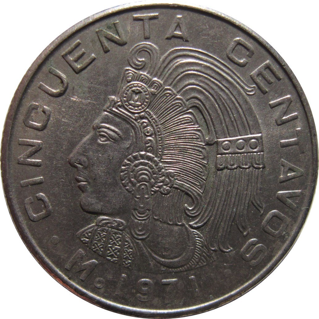 1971 Mexico 50 Centavos