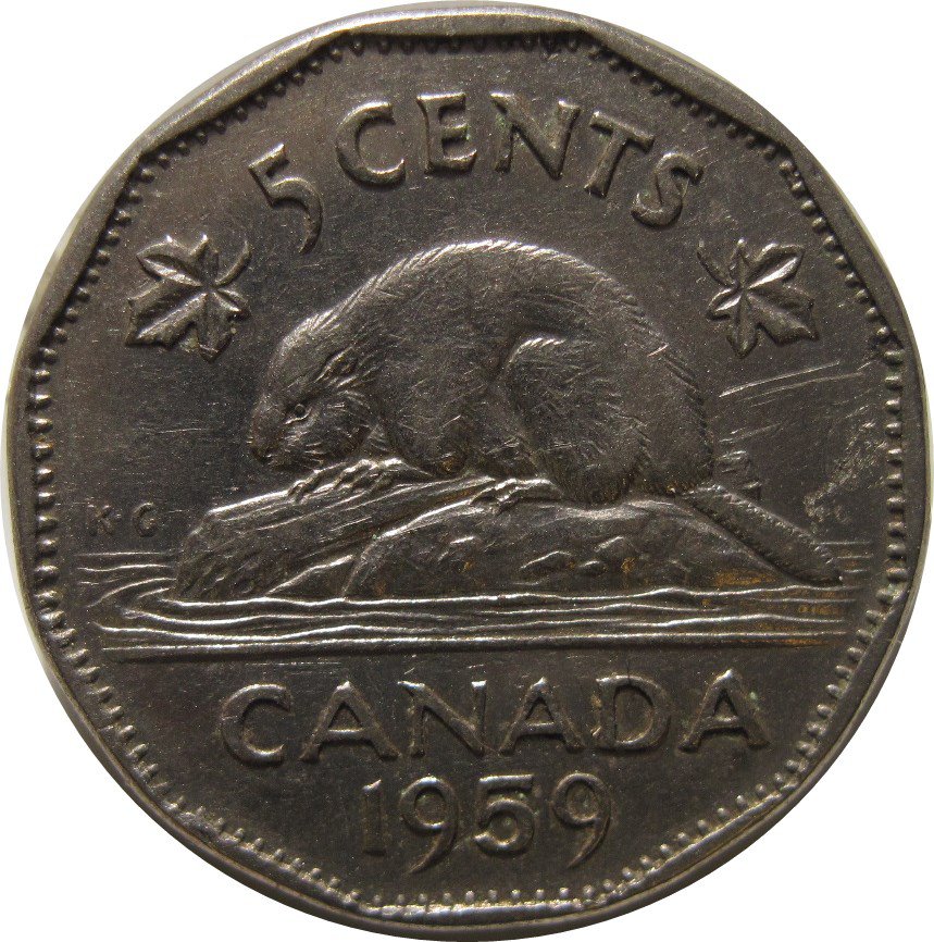1959 Canadian 5 Cent
