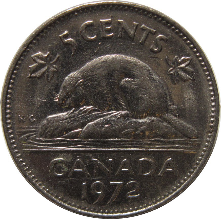 1972 Canadian 5 Cent