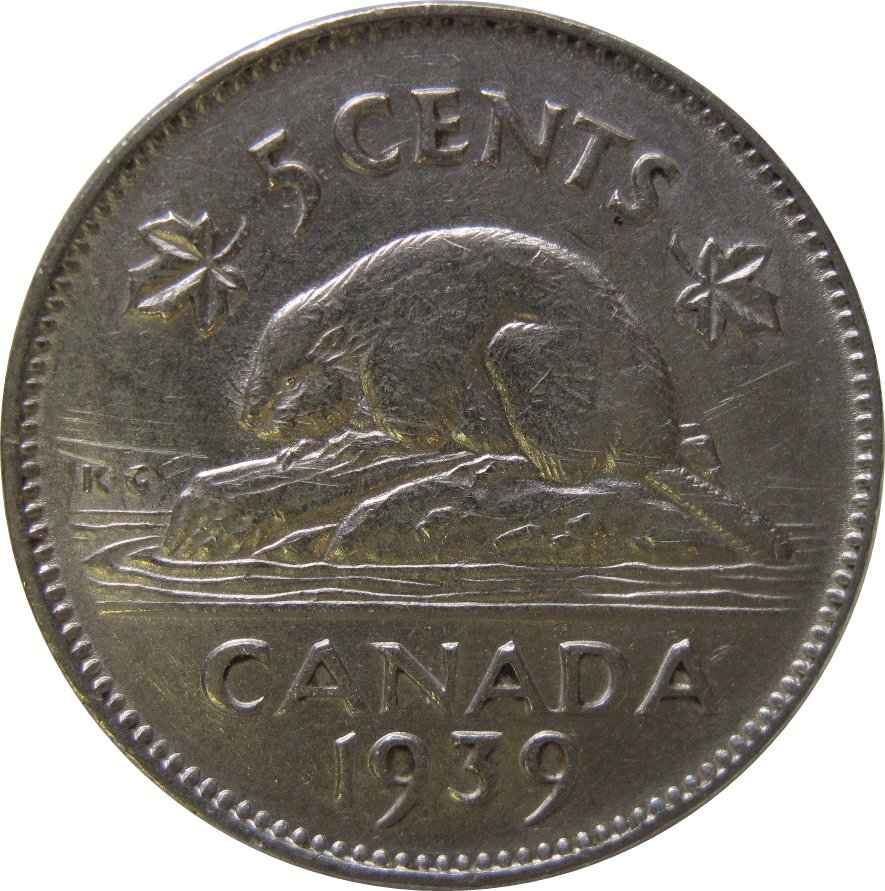 1939 Canadian 5 Cent