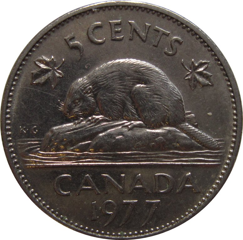 1977 Canadian 5 Cent