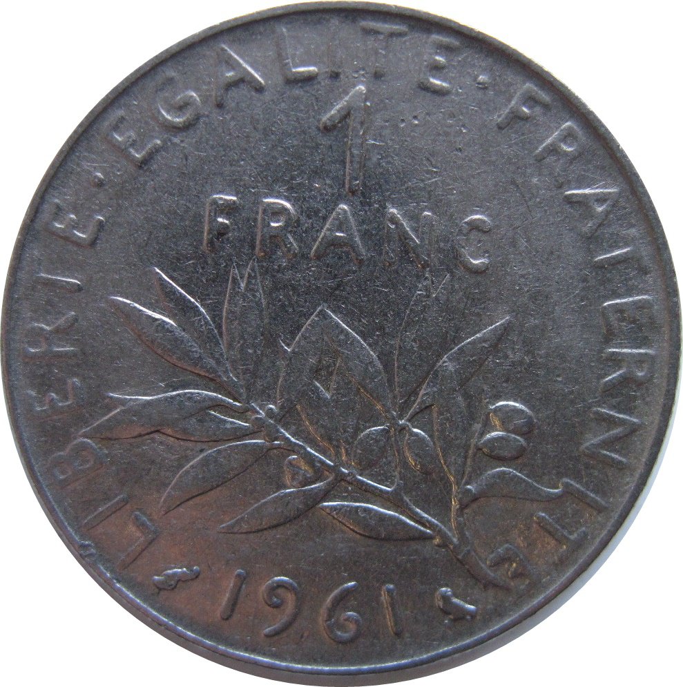 1961 1 Franc 1961 1 Franc