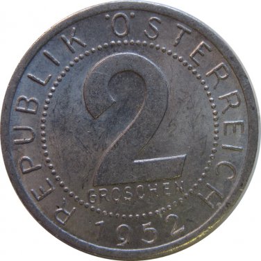 1952 Austria 2 Groschen