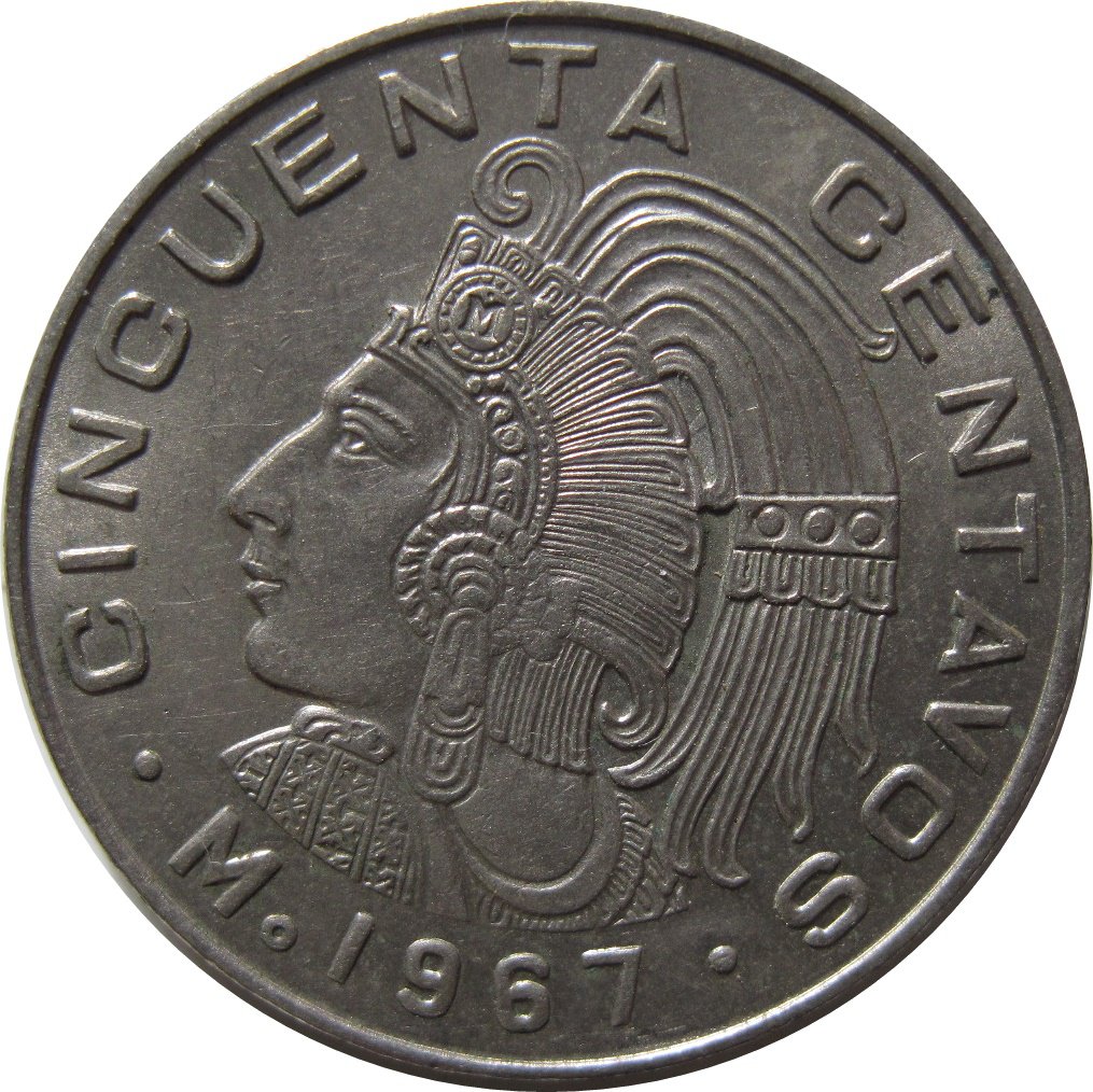 1967 Mexico 50 Centavos