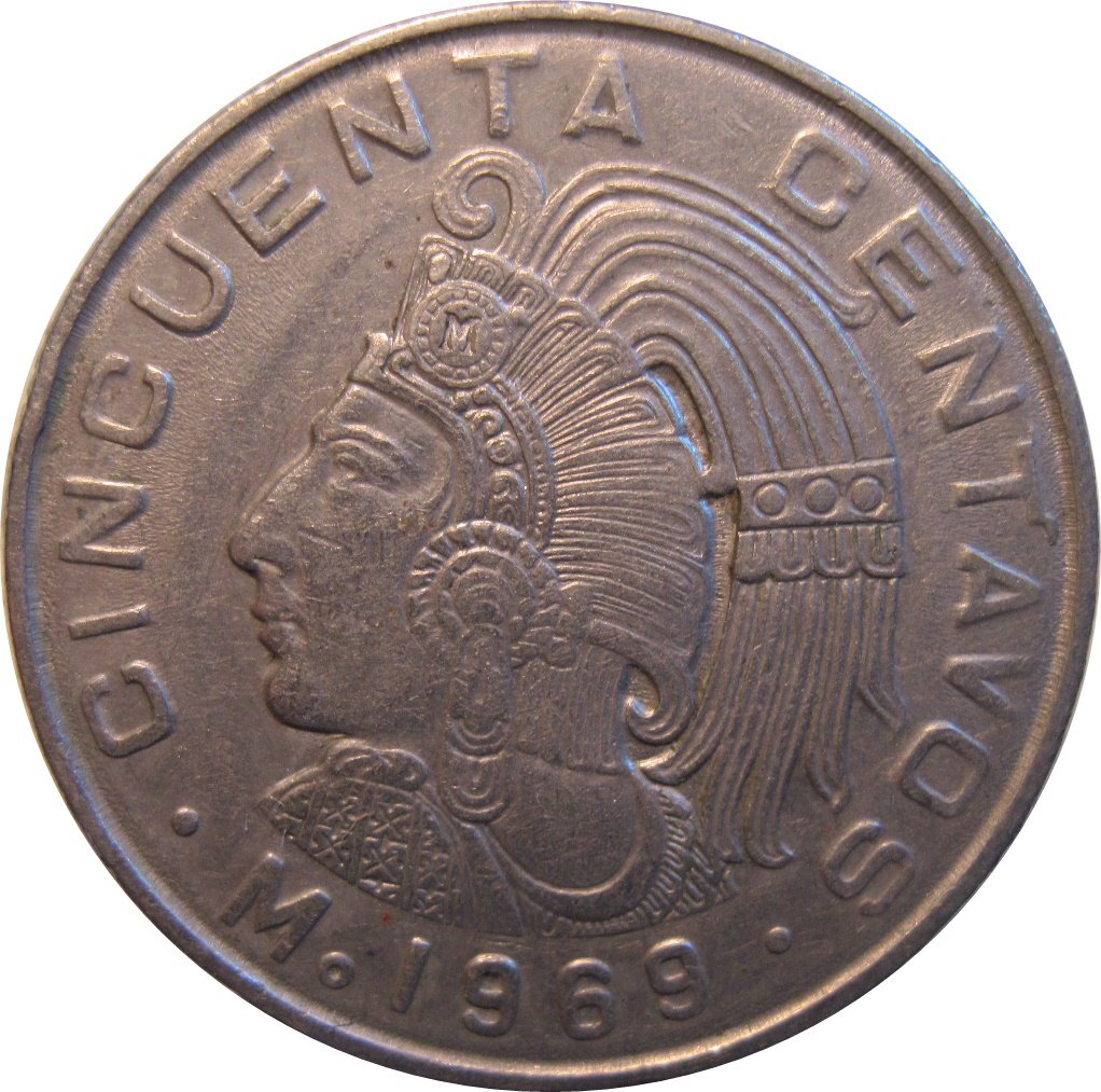 1969 Mexico 50 Centavos