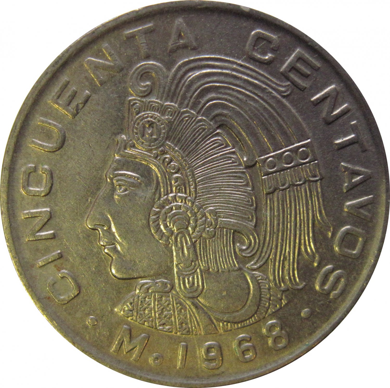 1968 Mexico 50 Centavos