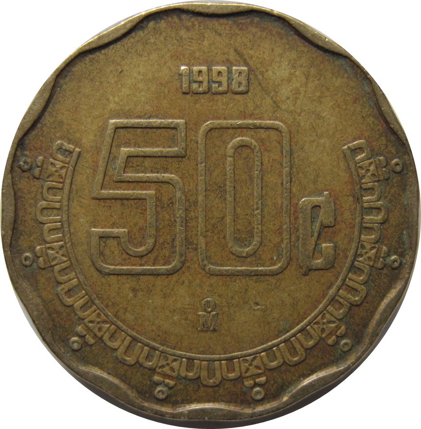 1998 Mexico 50 Centavos