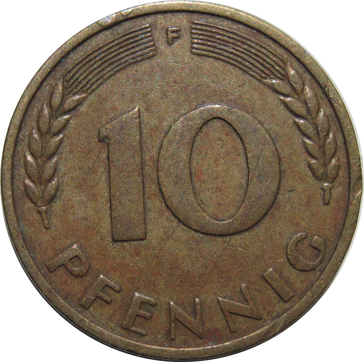 10 pfennig 1949 f wert