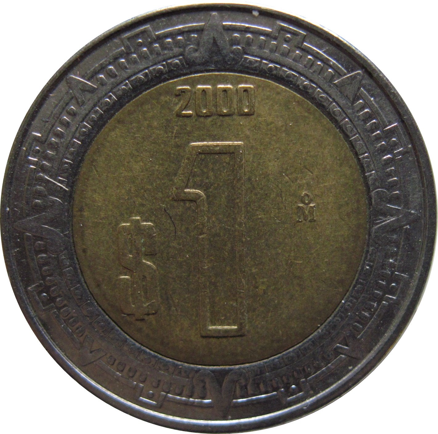 2000 Mexico 1 Peso