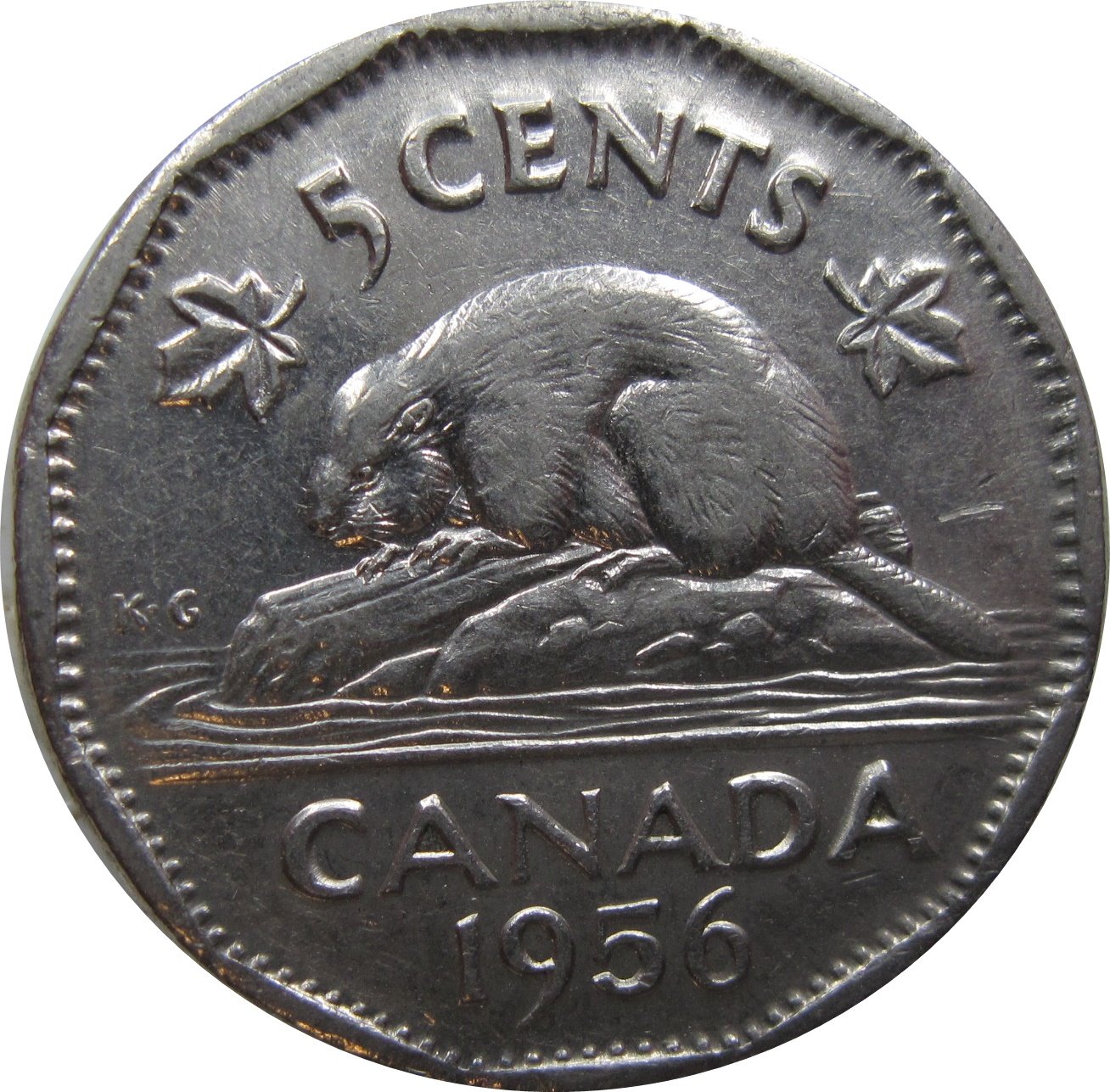 1956 Canadian 5 Cent