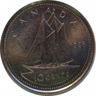 1998 Canadian Dime