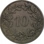 1908 Switzerland 10 Rappan
