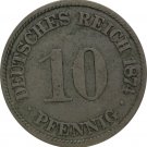 1874 A Germany 10 Pfennig