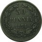 1874S Finland 50 Pennia (Silver 125)