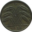 1936 G Germany 5 Pfennig