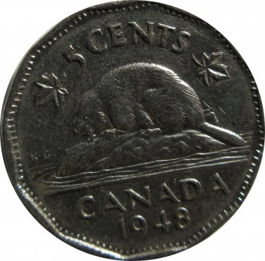 1948 Canadian 5 Cent