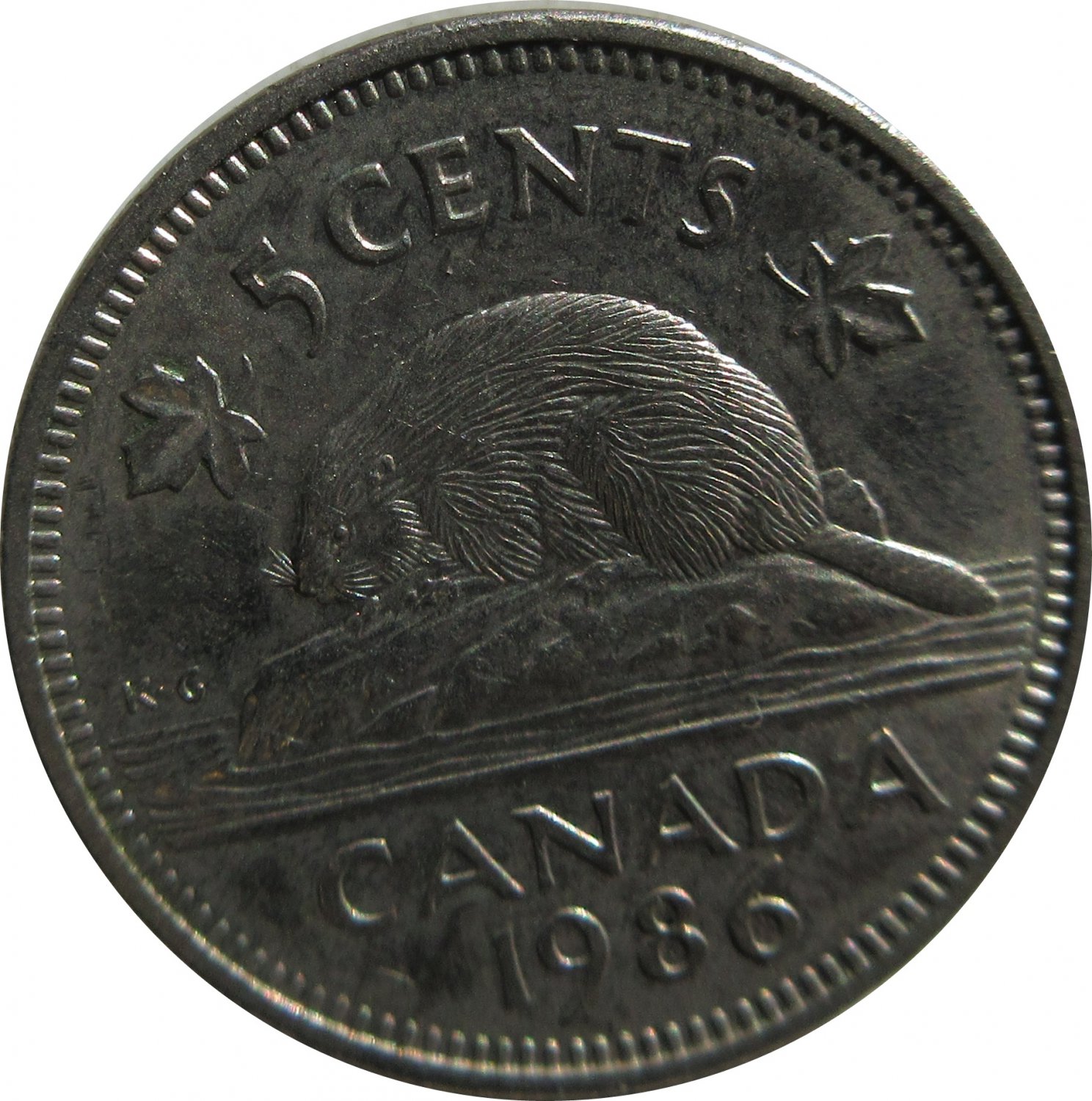 1986 Canadian 5 Cent