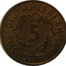 1925 A Germany 5 Pfennig