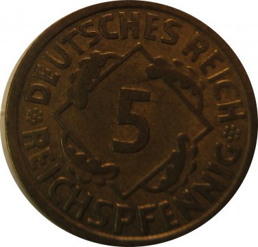 1925 A Germany 5 Pfennig