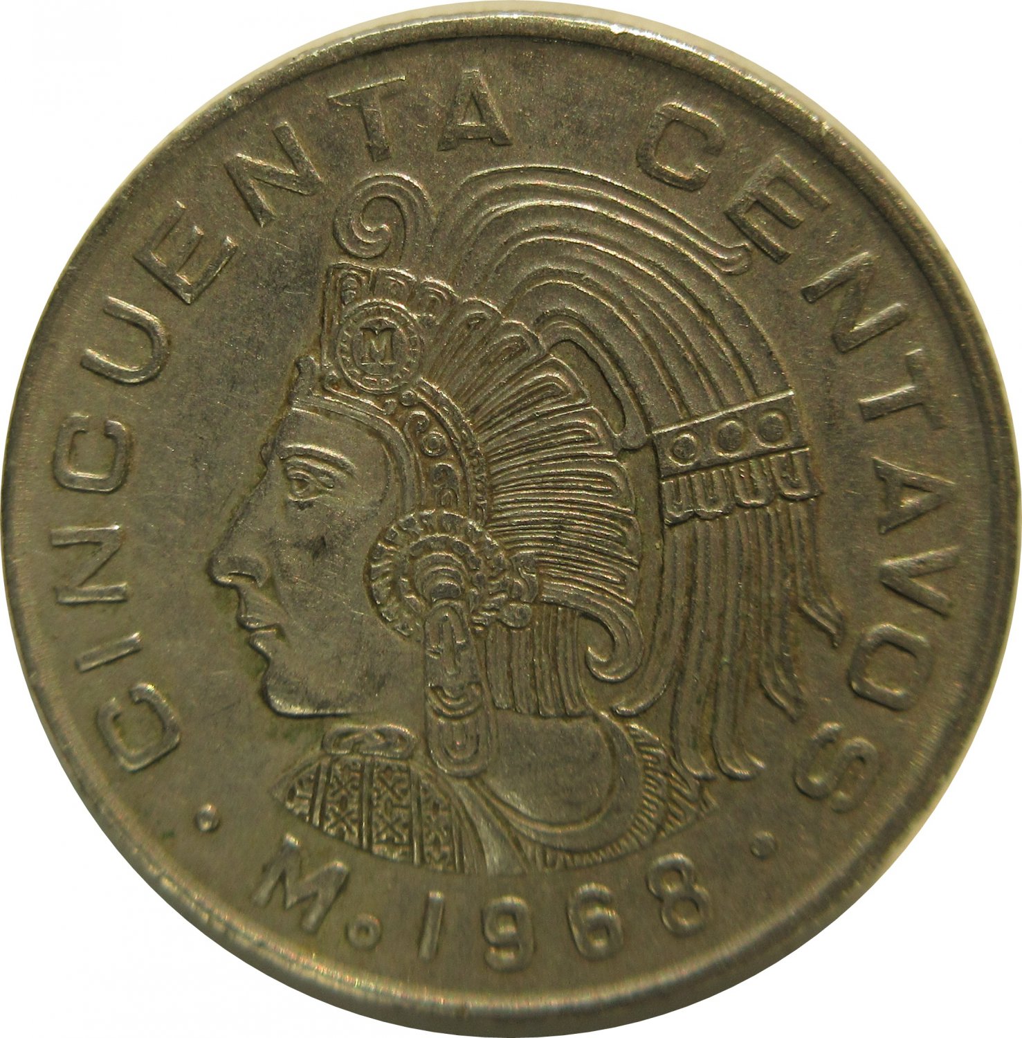 1968 Mexico 50 Centavos