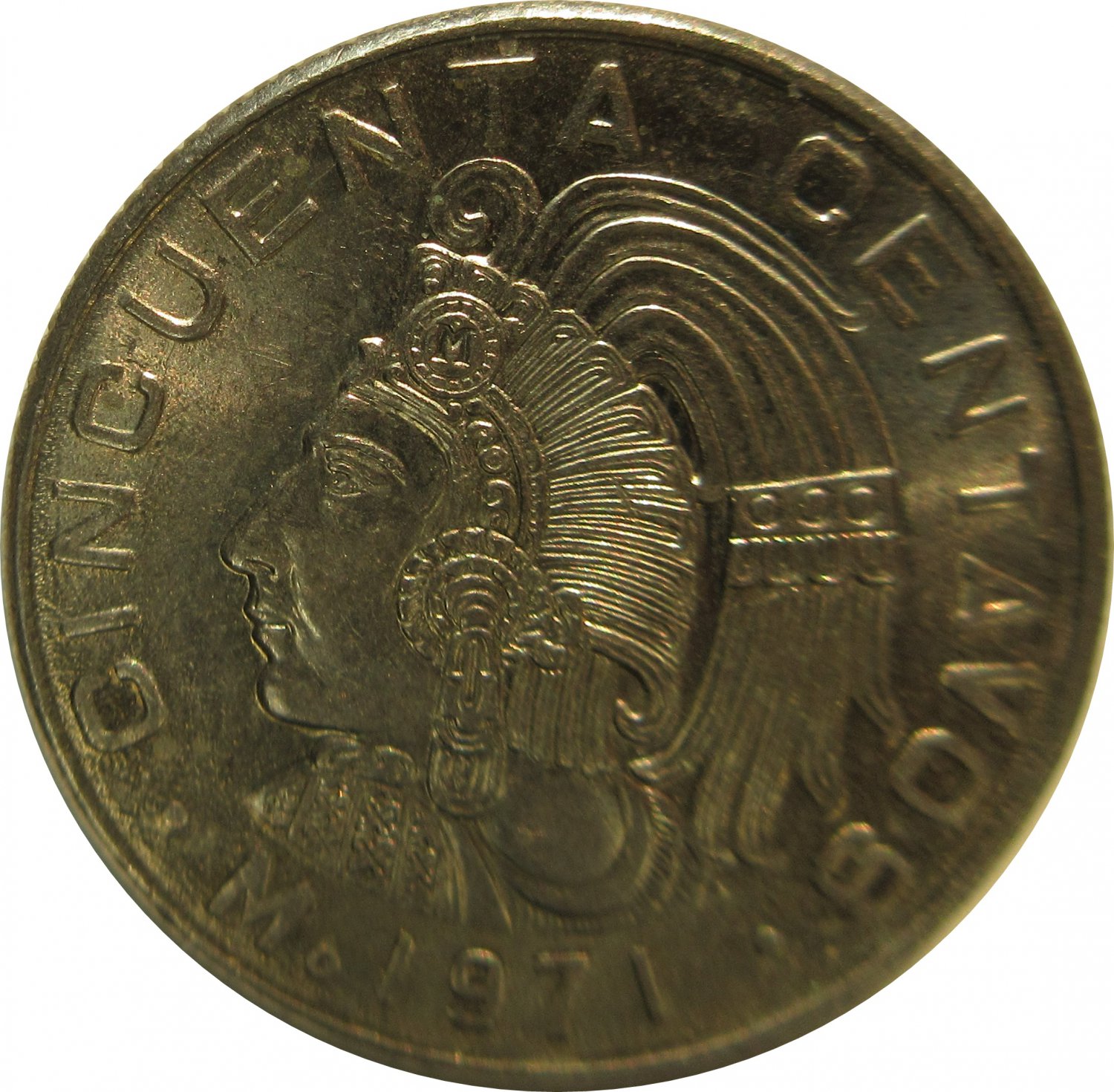 1971 Mexico 50 Centavos